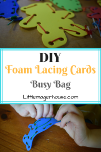 DIY Foam Lacing Cards Busy Bag