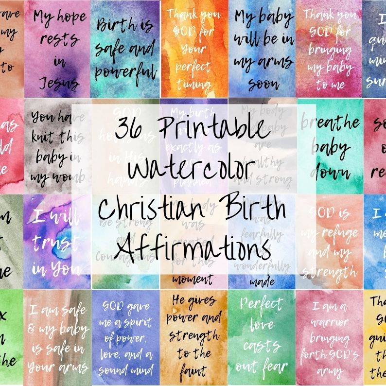 Printable Christian Birth Affirmations