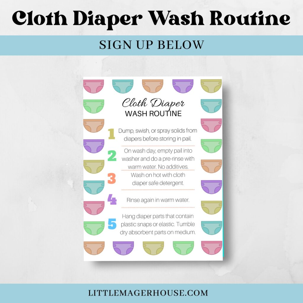 Free Printable Cloth Diaper Wash Routine