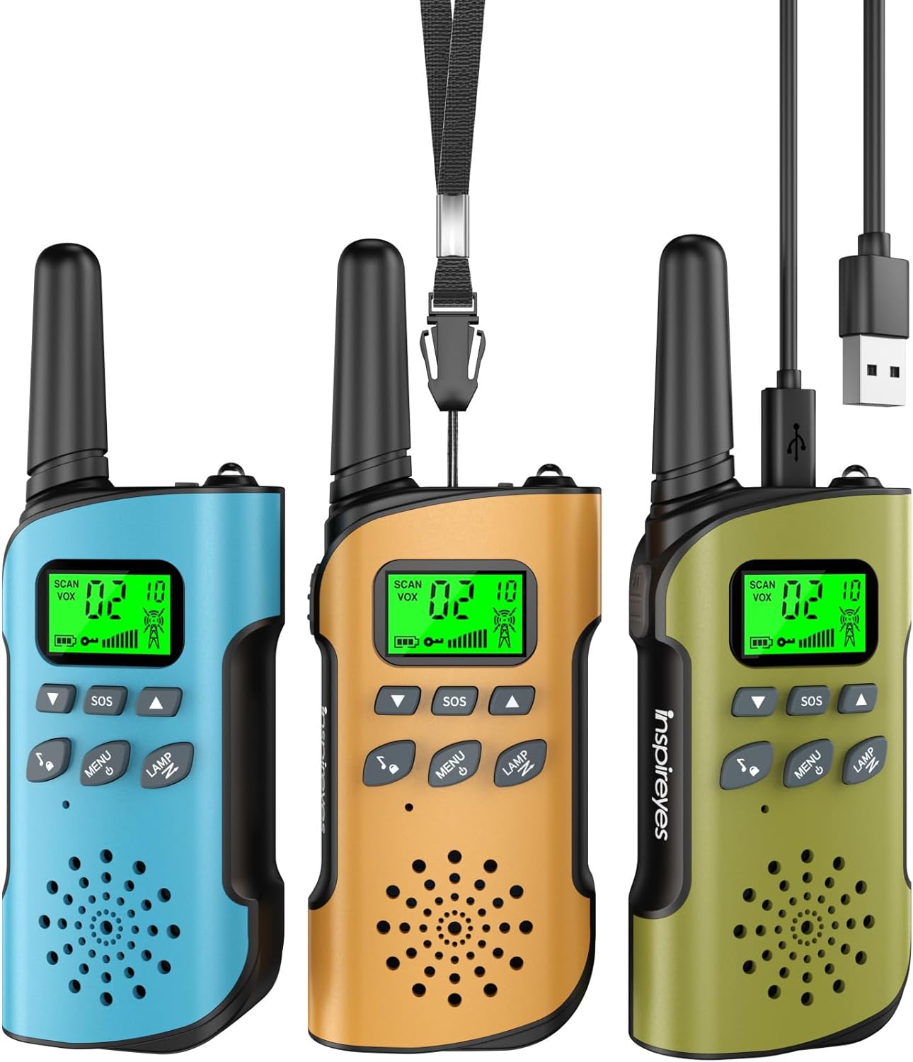 Walkie Talkies for Kids Rechargeable,  Age 8-12 3-5, 3 Pack